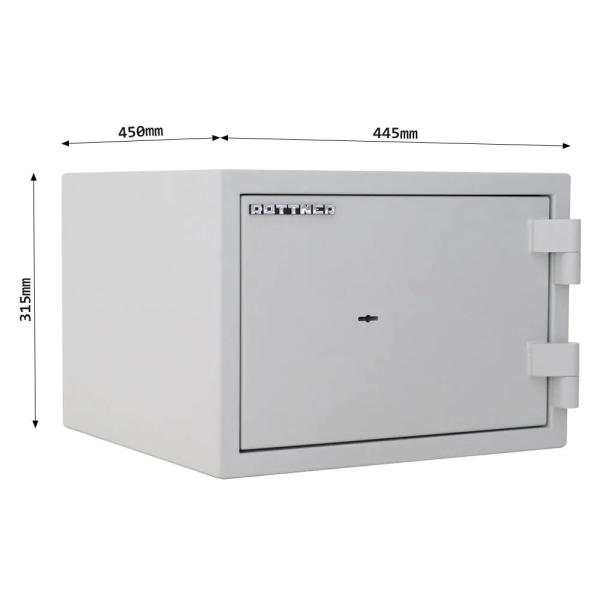 Rottner feuersicherer Dokumententresor S2 Fire Safe 30 Doppelbartschloss grau T06015